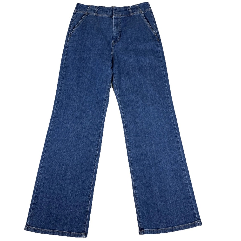 Anthropologie Pilcro 32T (32x32) Womens Tall High Rise Baggy Wide Leg Blue Jeans